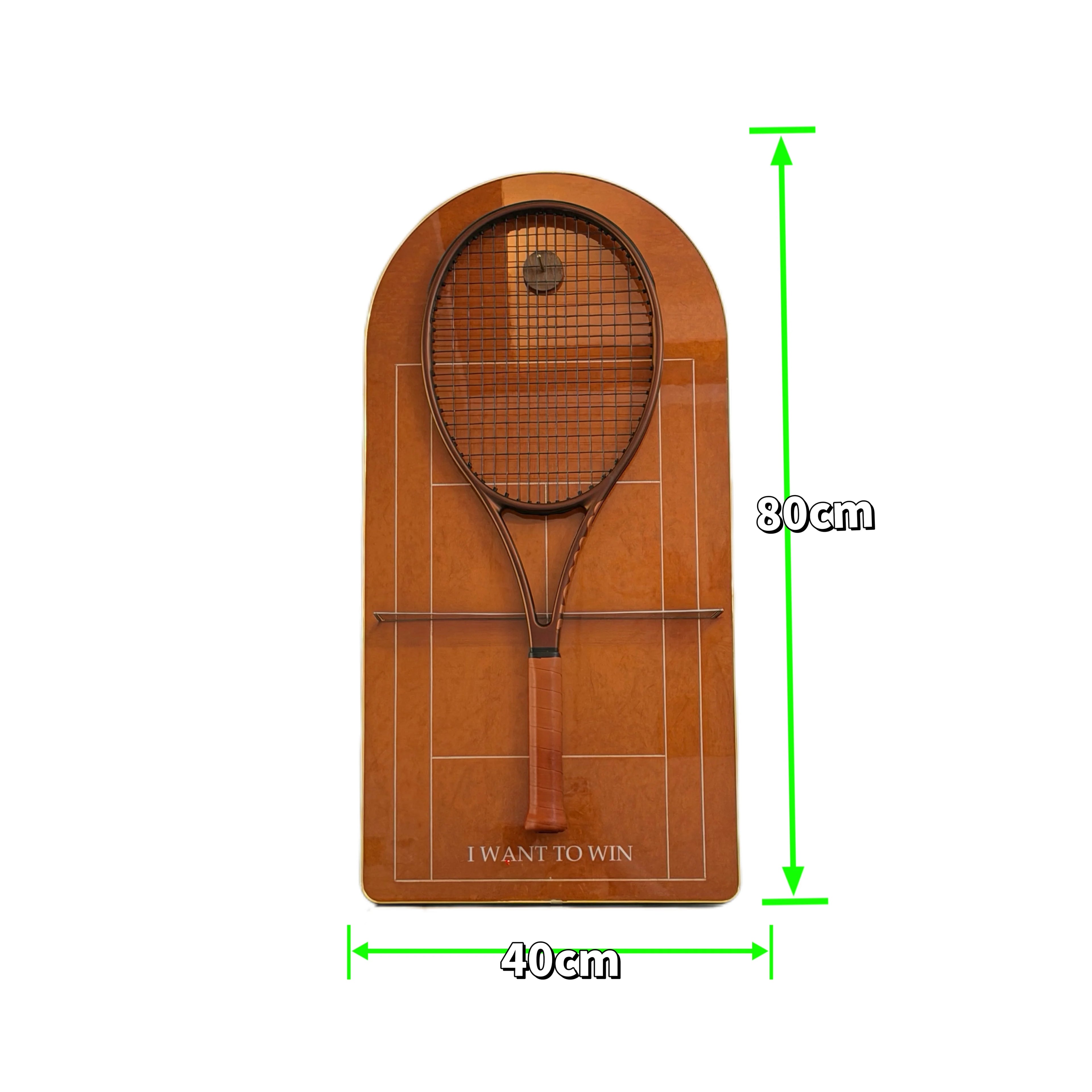 Clay Red Tennis Racket Display Case – Wall Mount Frame for Racquet Storage & Display (Excluding the racket）
