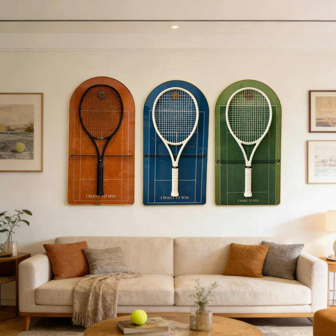 Color Collection Tennis Racket Display Set of 3（Excluding the rackets）