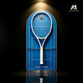 Blue Tennis Racket Wall Mount – Minimalist Display Holder & Storage Frame (Excluding the racket）