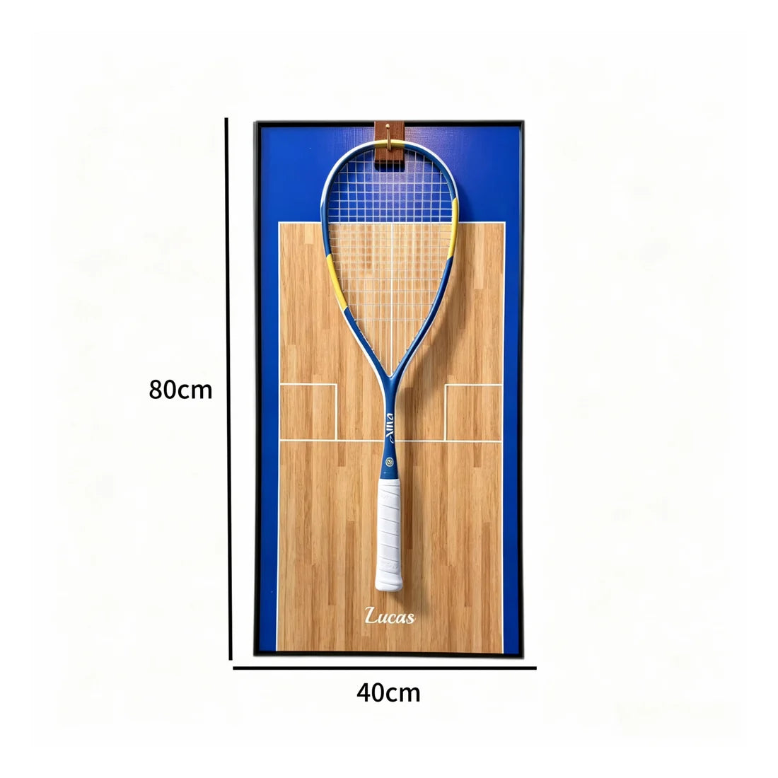 Custom Squash Racket Display Frame – Personalized Wall Display Case (Excluding the racket）