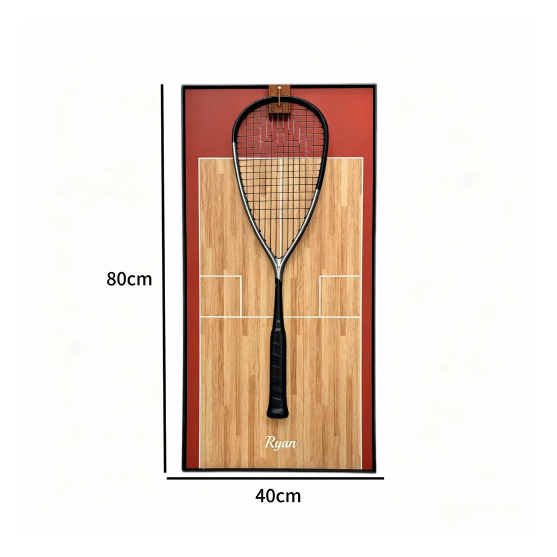 Custom Squash Racket Display Frame – Personalized Wall Display Case (Excluding the racket）