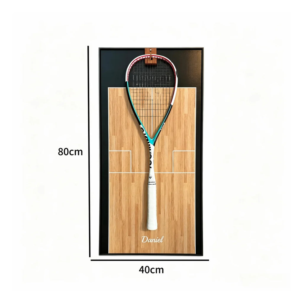Custom Squash Racket Display Frame – Personalized Wall Display Case (Excluding the racket）