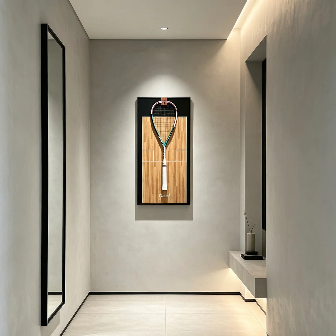 Custom Squash Racket Display Frame – Personalized Wall Display Case (Excluding the racket）