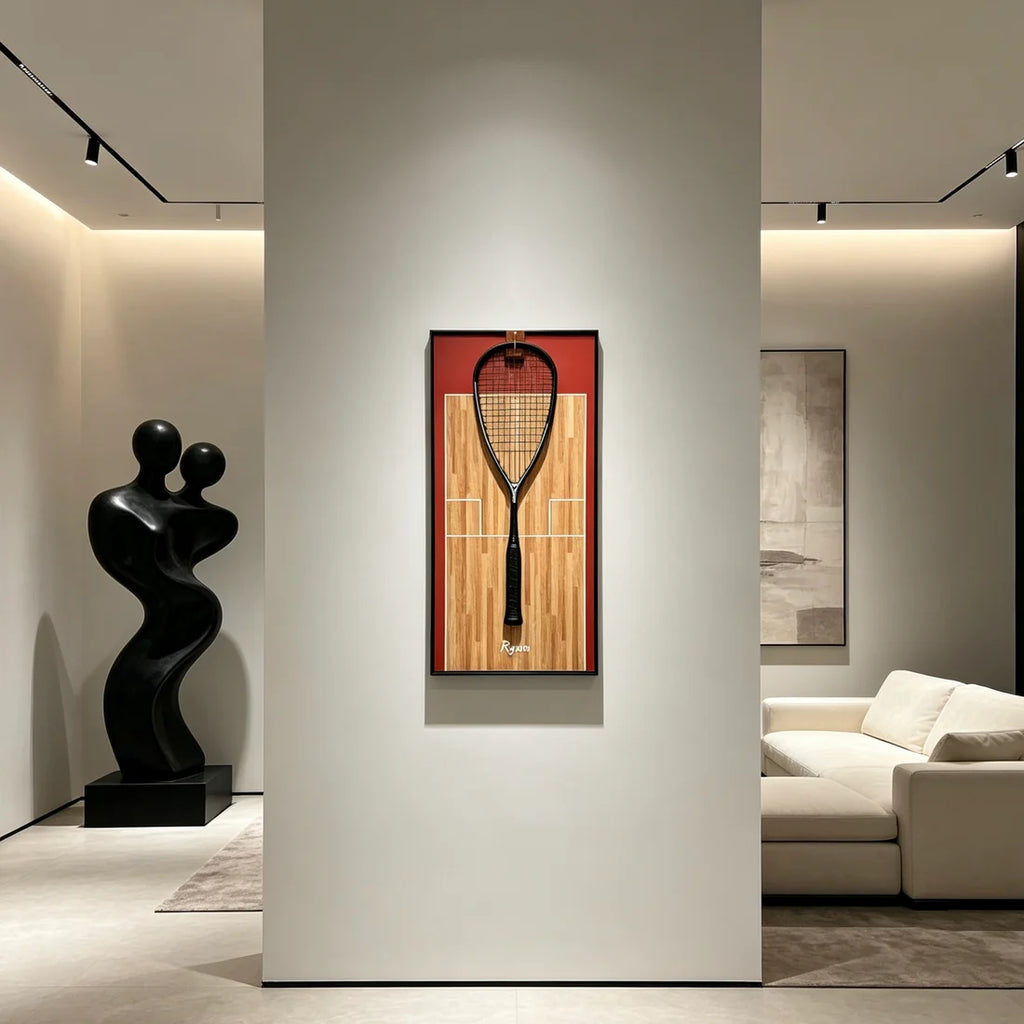 Custom Squash Racket Display Frame – Personalized Wall Display Case (Excluding the racket）