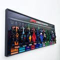 12-Car F1 Display Wall Frame – Complete Showcase Kit for LEGO Speed Champions | Horizontal | Black Matte