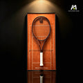 Red Clay Tennis Racket Display Frame – Wall Mount Racquet Holder & Tennis Room Decor (Excluding the racket）