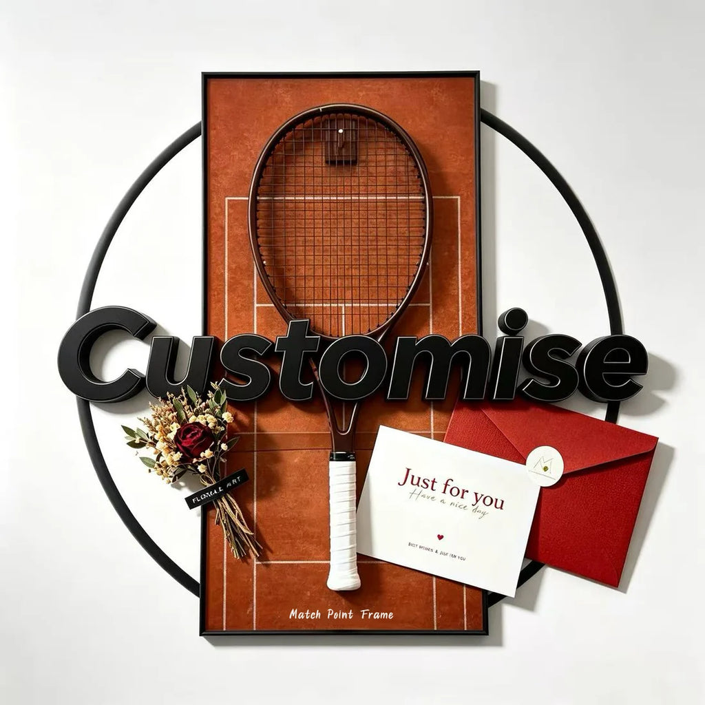 Personalized Tennis Racket Display Frame Name Customize (Excluding the racket)