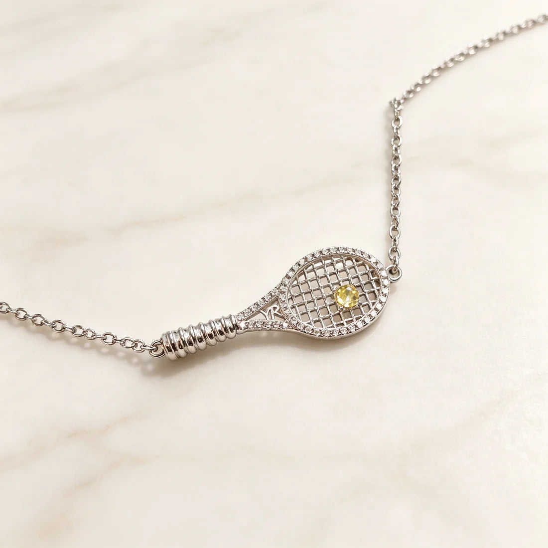 Custom Iced-Out Tennis Racket Necklace & Bracelet | Personalized Sports Jewelry