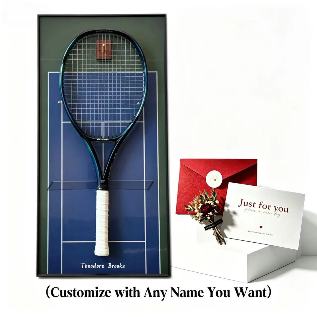 Personalized Tennis Racket Display Frame Name Customize (Excluding the racket)
