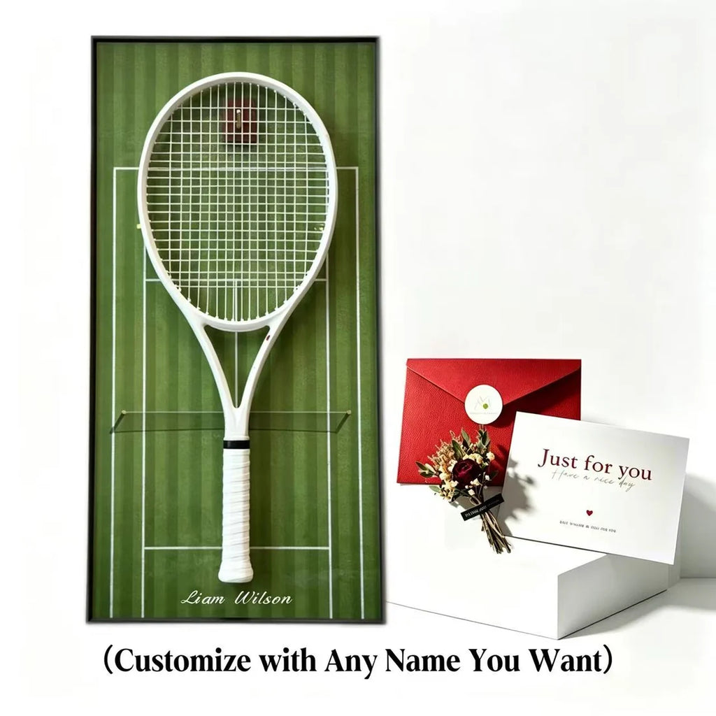 Personalized Tennis Racket Display Frame Name Customize (Excluding the racket)