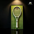 Grass Green Tennis Racket Display Frame – Wall Mount Racquet Holder & Tennis Room Decor (Excluding the racket）